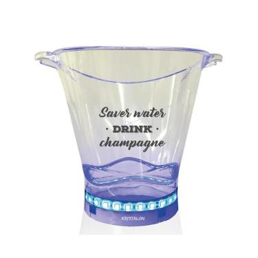 Imagem de Balde De Gelo Led Personalizado Save Water Drink Champagne