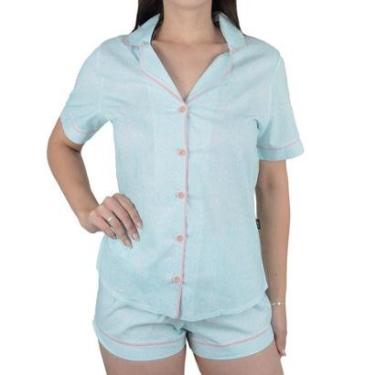 Imagem de Pijama Feminino Lezi Americano Azul Claro - 300945-Feminino