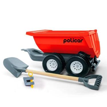 Imagem de Reboque Tipo Caçamba de Brinquedo Para Carrinhos Policar da Poliplac, 