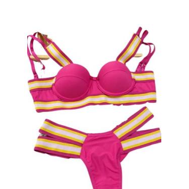 Imagem de Conjunto Lingerie Biquini Calcinha E Sutiã Com Bojo.  - ANA JULIA  MOD