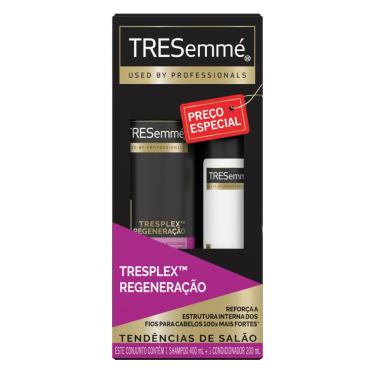 Imagem de Kit Shampoo 400ml + Condicionador 200ml Tresemmé Tresplex Regeneração Tendências de Salão