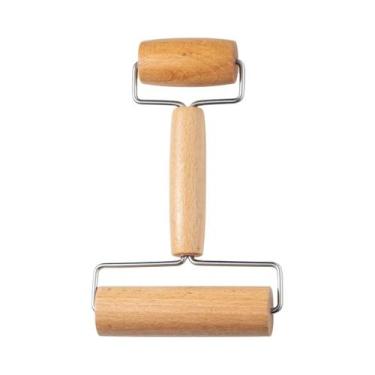 Imagem de Rolo De Massa De Madeira De Bordo Com Duas Pontas, Rolo De Massa De Ma