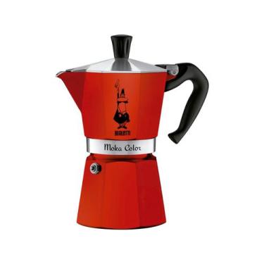 Imagem de Cafeteira Moka Italiana Vermelha Bialetti 6 xícaras
