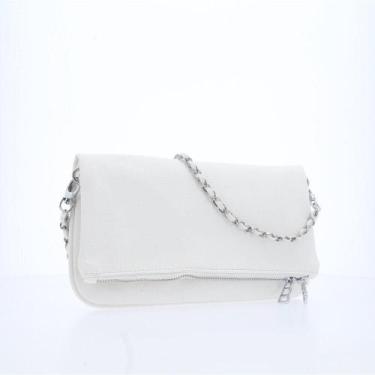 Imagem de Bolsa Feminina Transversal com Alça de Corrente - BAUARTE, Marfim