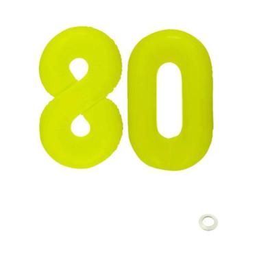 Imagem de Balões Digitais Fluorescentes Amarelo Neon Para Decorações De Aniversá