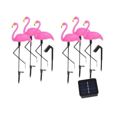 Imagem de Luz Solar À Prova d'Água Em Forma De Flamingo Para Jardim, Lâmpada Ext