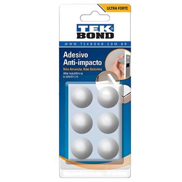 Imagem de Adesivo anti-impacto Tekbond 23501019100 para Portas Gavetas Tampas e Móveis 08 un 19.1MM Transparente