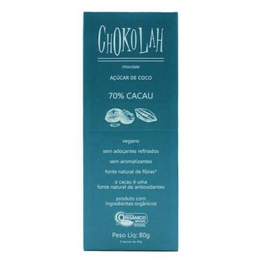 Imagem de Chocolate Orgânico Com Açúcar de Coco 70% Cacau Chokolah 80g
