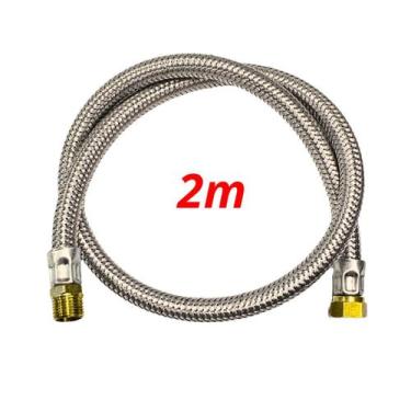 Imagem de Mangueira de Gás Encanado Flexível Malha de Aço e Adaptador Tamanho:Ad