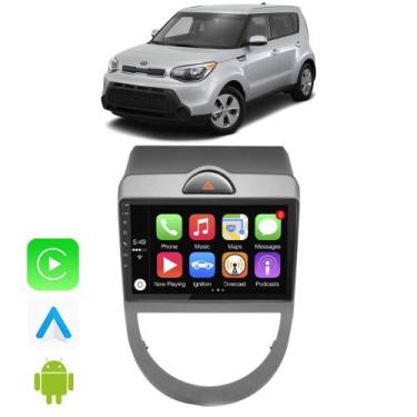 Imagem de Kit Central Multimidia Android Auto Kia Soul 2009 2010 2011 2012 9 Pol
