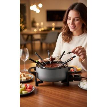 Imagem de Panela Fondue Elétrica Cinza 4 Temperaturas  Cozinha Versát - Congratu