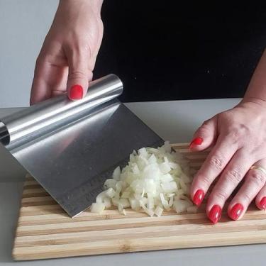 Imagem de Espátula Cortador Inox Massas Pizza Pão Salgado Padaria Confeitaria Ut