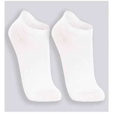 Imagem de Kit com 02 Meias Lupo Feminina 4572-088, Branco, 34 a 39