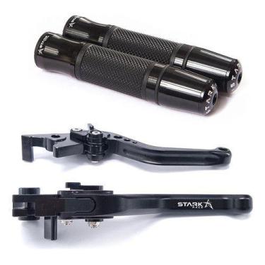 Imagem de Kit Manopla Manete Esportivo Fz8 Fz6 R6 Xj6 Mt07 Mt09 R1 - Stark Race,