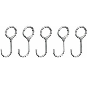 Imagem de Kit 5 Ganchos Para Suporte Utensílios De Cozinha Cromado UN - Unidas S