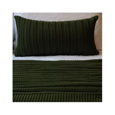 Imagem de Peseira Tricot Luxo Premium Verde Green