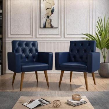 Imagem de Kit 2 Poltronas para Sala Escritório Recepção Sala de Espera Thais mat