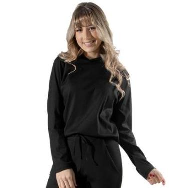 Imagem de Blusas Feminina Canelada Com Capuz Comfy Moda Casual-Feminino