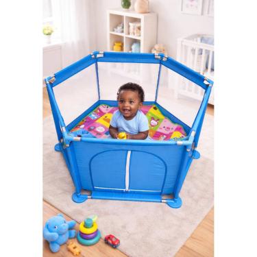 Imagem de Cercadinho Infantil Bebê Grande Portátil Dobrável com Tela Proteção Rister Baby