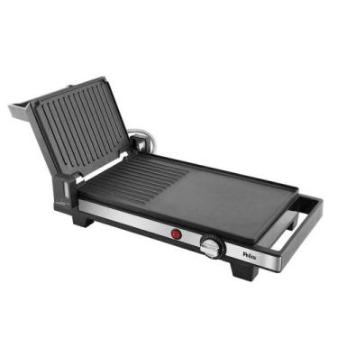 Imagem de Grill Press Philco 3 em 1 PGR12P, Preto e Inox, 110V