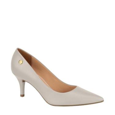 Imagem de Sapato Feminino Scarpin Salto Baixo Vizzano 1185702, Cinza, 36