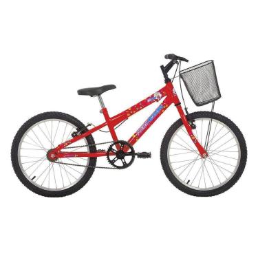 Imagem de Bicicleta Kiss Mountain Bike Aro 20 Quadro Aço 1 Marcha Vermelho Coke Free Action