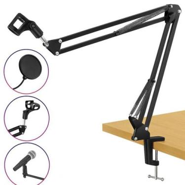 Imagem de Suporte Articulado de Mesa para Microfone Ajustável para Gravação de P