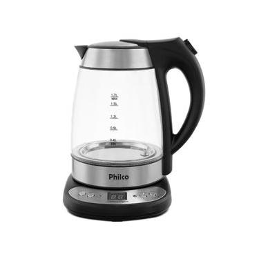 Imagem de Chaleira Elétrica Philco PCHD 1,7L Vidro Prata com Controle de Temperatura 220V