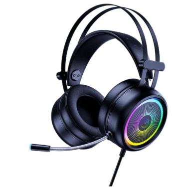Imagem de Headset Gamer Tronos BPCH1 RGB Usb com Microfone Led para Computador Preto