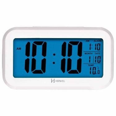 Imagem de Despertador Digital Quartzo Herweg 2980 021 Branco