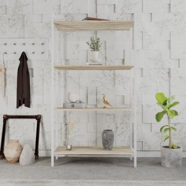Imagem de Estante de Livros Industrial 80CMX146CM Multiuso 4 Prateleiras Active 
