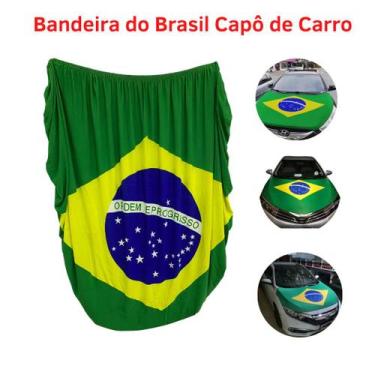 Imagem de Bandeira do Brasil Capô Copa do Mundo 110X150cm Hexa Torcida - Cumaru