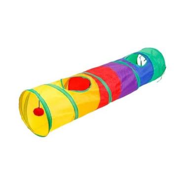 Imagem de Brinquedo Interativo Durável Para Gatos: Túnel Com Buraco Para Exercíc