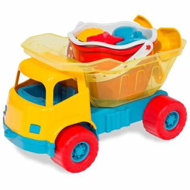 Imagem de Caminhão - Dino Praia com Baldinho e Acessórios - Cardoso Toys