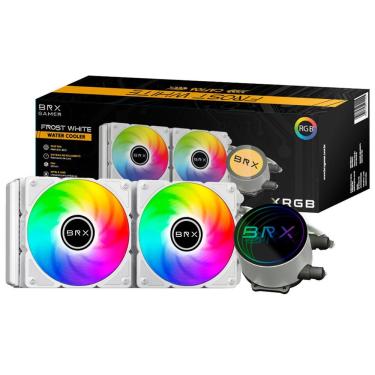 Imagem de Water Cooler Frost White CAF106 240mm com Controle de Temperatura e RGB Branco BR-X 120CM