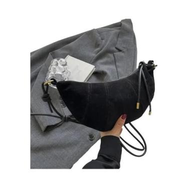 Imagem de Bolsa De Ombro De Veludo Em Cor Sólida, Alta Qualidade, Com Zíper, Est