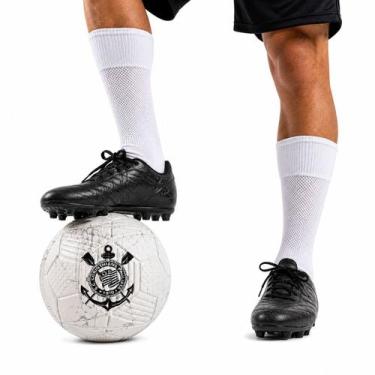 Imagem de Bola Corinthians Branca Preta Tamanho 5 Licenciada Dualt