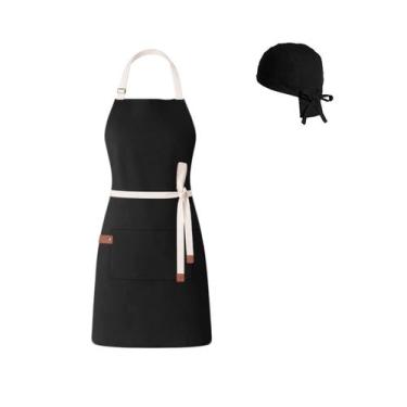 Imagem de Avental e Bandana Preto Restaurante Chef Cozinha Bar Bistro - CASACHA