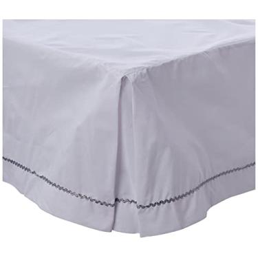 Imagem de SAIA PARA CAMA BOX - SOLTEIRO - 90X190X32 - SIANINHA PRATA - 100% ALGODÃO 180 FIOS