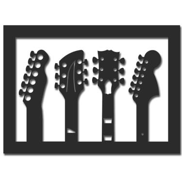 Imagem de Quadro decorativo 4 guitarras