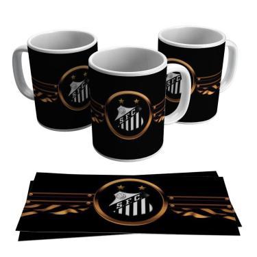 Imagem de Caneca Santos Escudo Peixe Time Futebol Brasão Logo