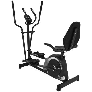 Imagem de Elíptico e Bicicleta Ergométrica Horizontal Dream Fitness Double MAG 5000 D - Violeta/ Preto