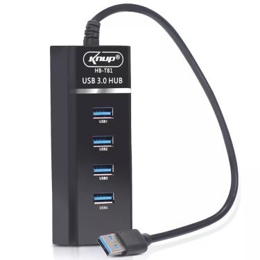 Imagem de Hub Usb 3.0 4 Portas Switch Knup Hbt81 Alta Velocidade 5gbps