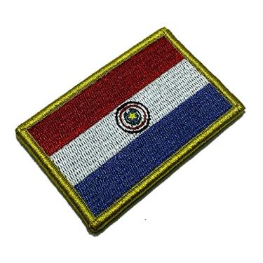 Imagem de BP0047V01 Bandeira Paraguai Patch Bordado Fecho Contato