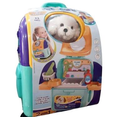 Imagem de Adotados PET CAR Cachorro Branco com Mochila e Acessorios FUN F0058-1