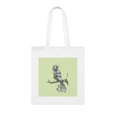 Imagem de Vector Quetzal Mexicano, Sacola Engraçada, Bolsa de Ombro, Sacolas Reutilizáveis, Cesta de Aniversário de Natal, Branco