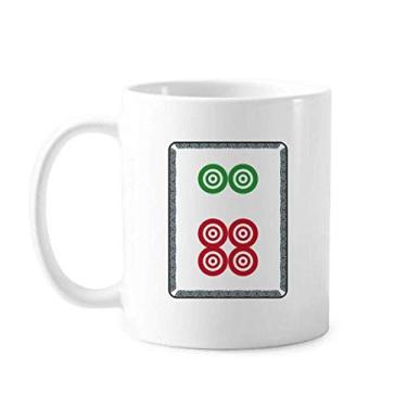 Imagem de Mahjong Circle Dots 6 Tile Pattern Caneca Cerâmica Café Porcelana Utensílios de Mesa