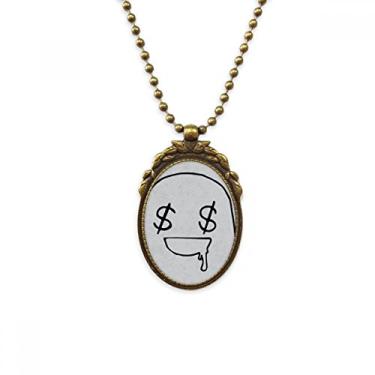 Imagem de DIYthinker Make One's Mouth Water Black Happy Colar antigo vintage pingente chaveiro, Medium, não aplicar