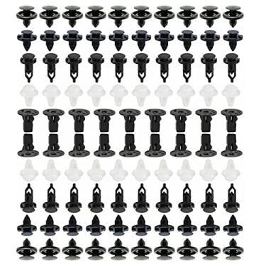 Imagem de MOOKEENONE 100 * Painel de rebites de empurrar/clipes de moldagem, kit de clipes de retentor de corpo de veículo tipo push fixadores para Toyota para Lexus