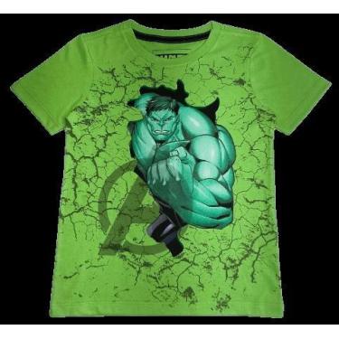 Imagem de Camiseta Infantil Menino Com Estampa Do Hulk - Bykyko